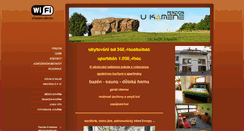 Desktop Screenshot of penzionukamene.cz